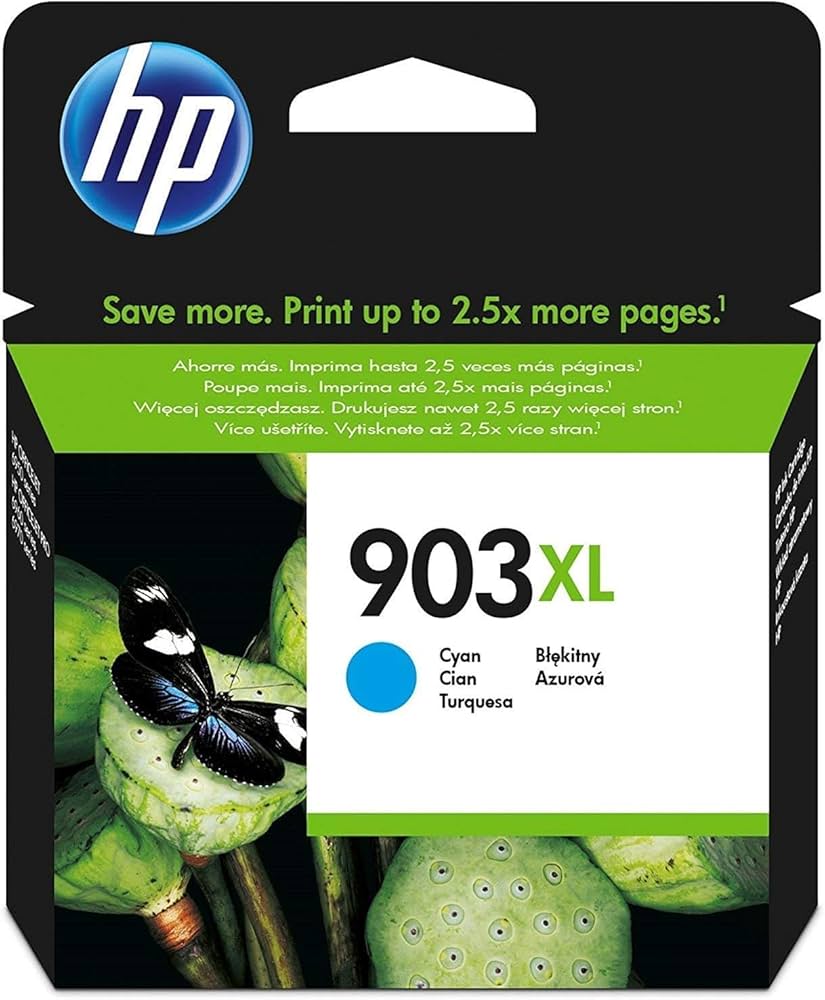 Cartouche Jet d'encre de Marque HP T6M03AE N°903XL Cyan (825 pages)