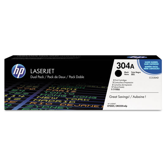 Value Pack Noir de 2 Cartouches Laser de Marque HP CC530AD Noir 3500 pages