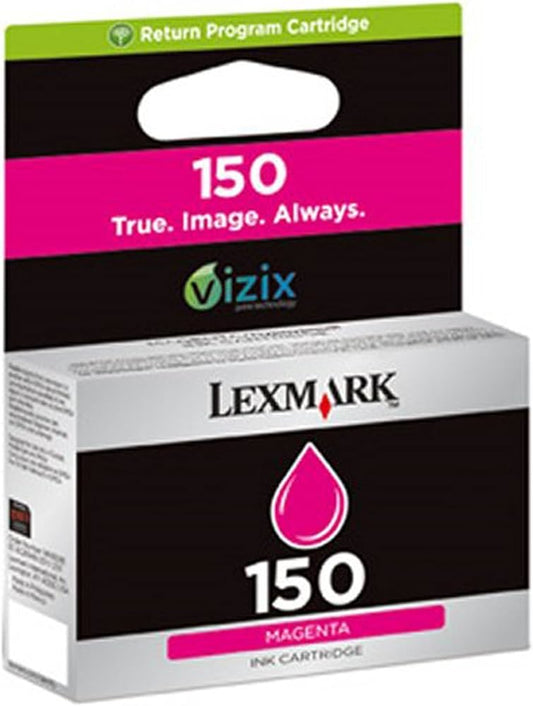 Cartouche Jet d'encre de Marque Lexmark 14N1609E N°150 Vizix Magenta (200 pages)