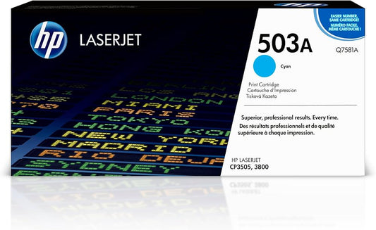 Cartouche Laser de Marque HP Q7581A Cyan 6000 copies