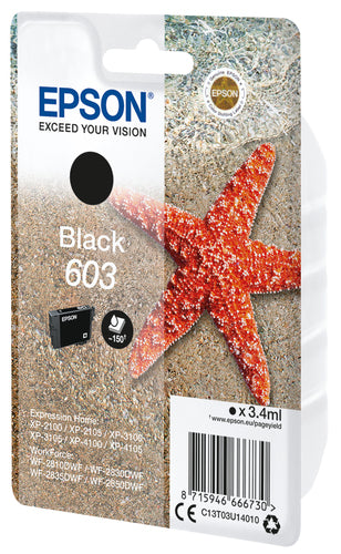 Cartouche d'origine Epson C13T03U14020 / 603 - noire