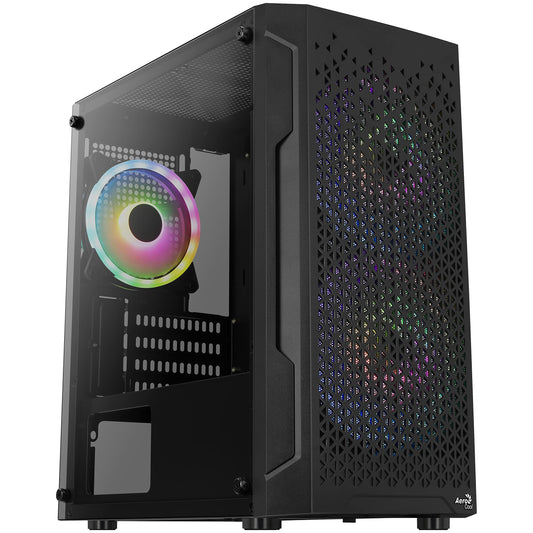 Boitier Mini Tour Micro ATX AeroCool Trinity Mini RGB avec panneau vitré (Noir)