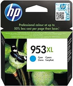 Cartouche Jet d'encre de Marque HP F6U16AE N°953XL Cyan (20ml 1 600 pages)