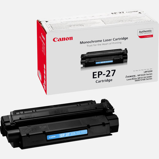 Cartouche Laser de Marque Canon Noir EP27 (8489A002) Noir (2 500 pages)