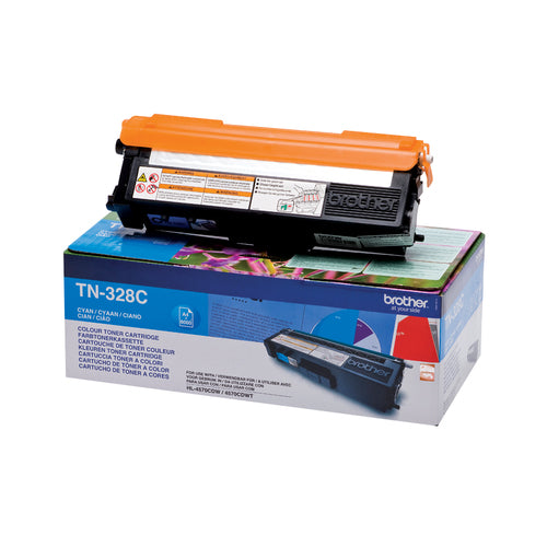 Cartouche Laser de Marque BROTHER TN328C Cyan (6 000 pages)