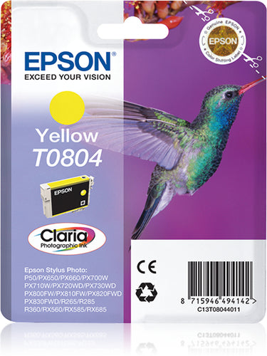 Cartouche d'origine Epson C13T08044021 / T0804 - jaune