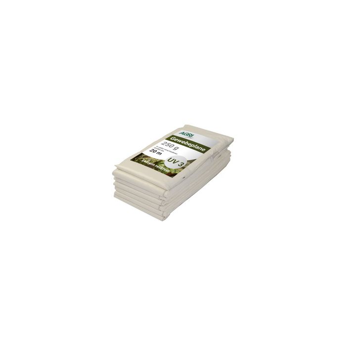 AGRIplus Bâche toile avec oeillets, 4 x 6 m, 250 g/m2, blanc
