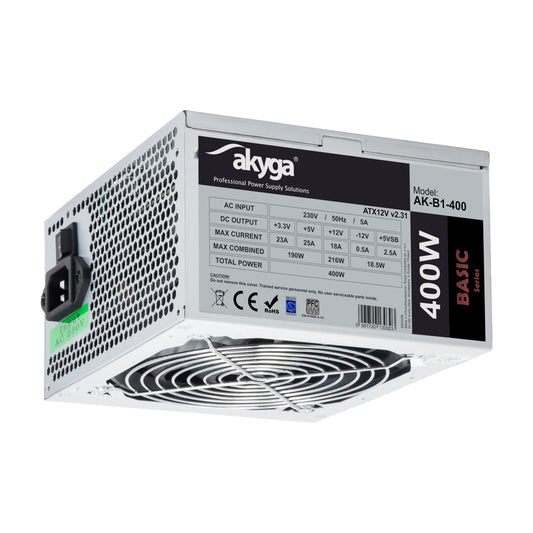 Alimentation ATX Akyga Basic AK-B1 - 400W (Gris)