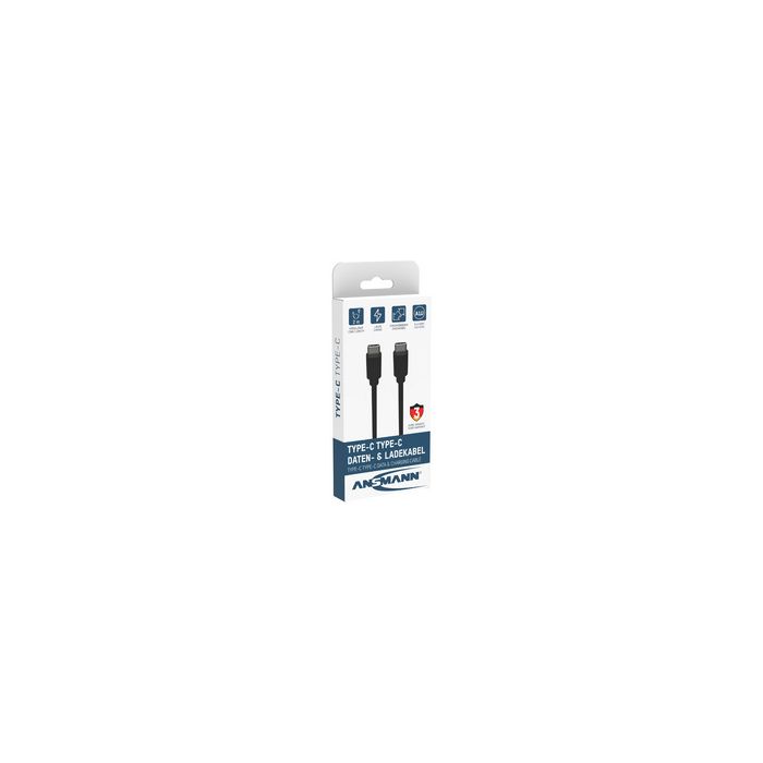 ANSMANN Câble de données & de charge, USB-C - USB-C mâle
