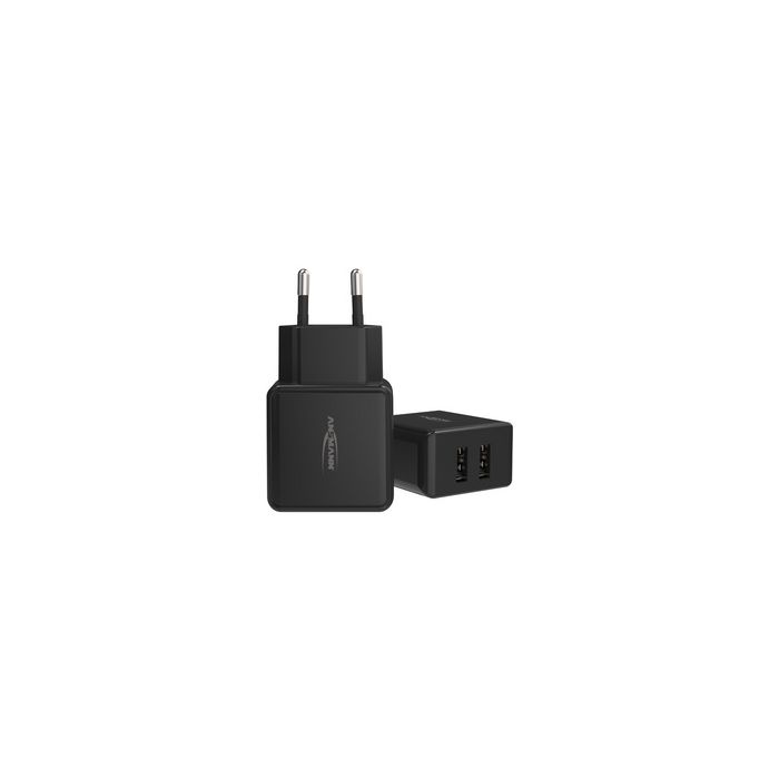 ANSMANN Chargeur USB Home Charger HC212, 2x port USB, noir