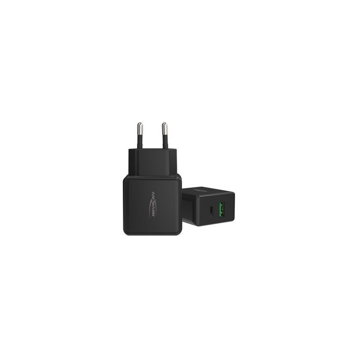 ANSMANN Chargeur USB Home Charger HC218PD, 2x port USB, noir