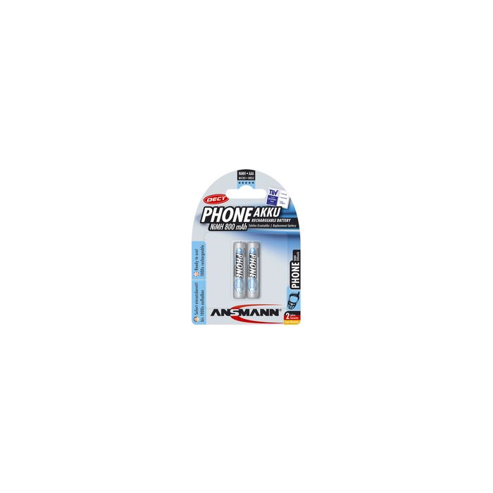 ANSMANN NiMH maxE DECT blue, Micro AAA, 800 mAh, blister 2