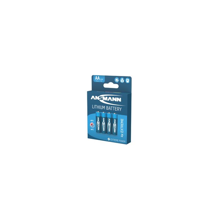 ANSMANN Pile EXTREME LITHIUM, Mignon AA, blister de 4