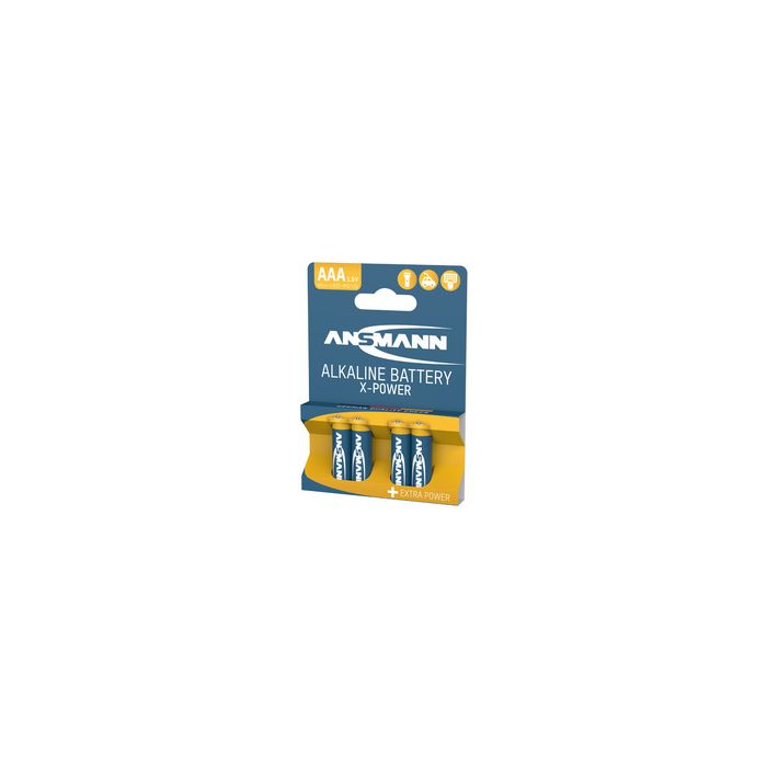 ANSMANN Pile alcaline "X-Power", Micro AAA, blister de 4