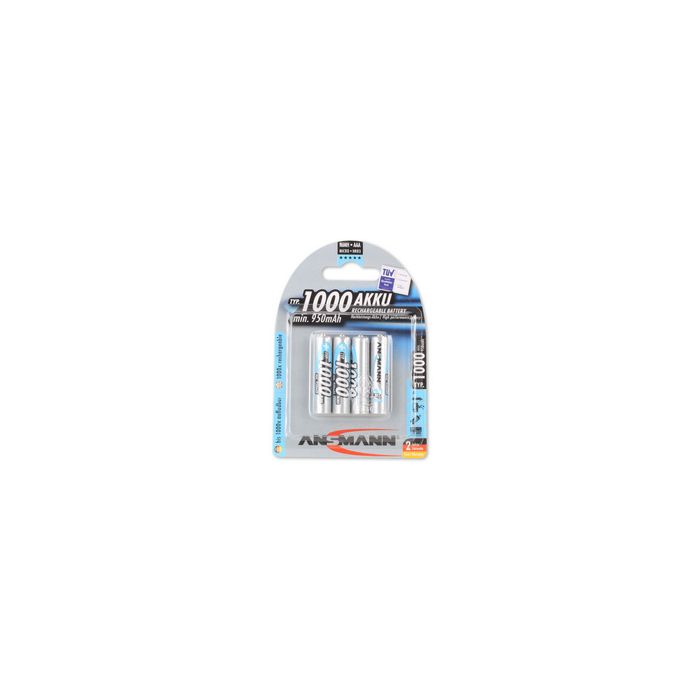 ANSMANN Pile rechargeable NiMH Premium, Micro AAA, 1.100 mAh