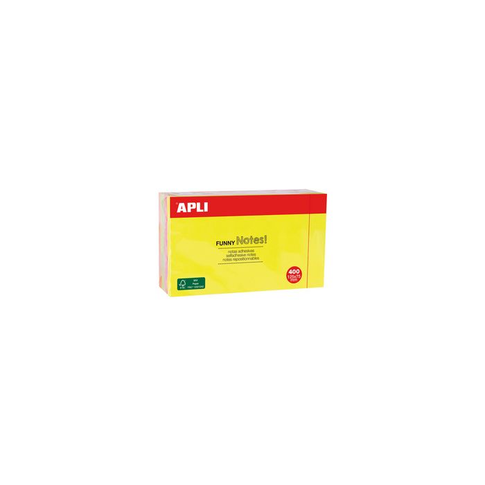 APLI Cube de notes adhésives "FUNNY Notes!", 125 x 75 mm