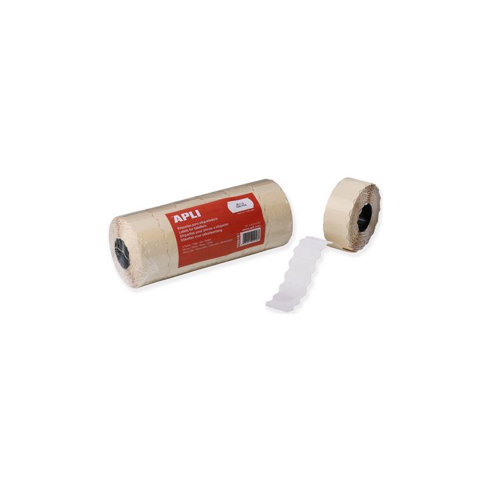 APLI Etiquette pour pince à étiqueter, 26 x 12 mm, blanc