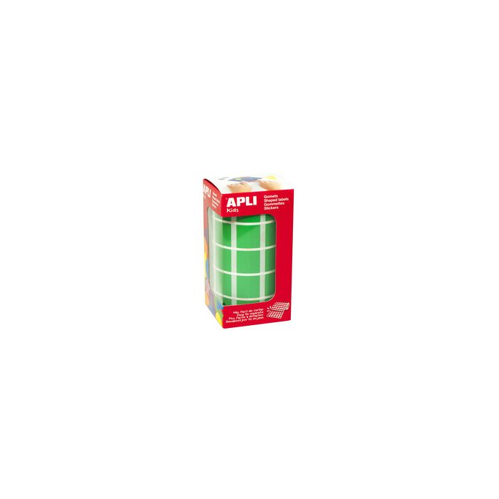 APLI Kids Gommette de couleur "carré", en rouleau, vert