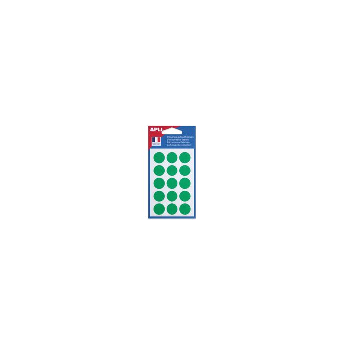 APLI Pastille de signalisation, diamètre: 19 mm, vert