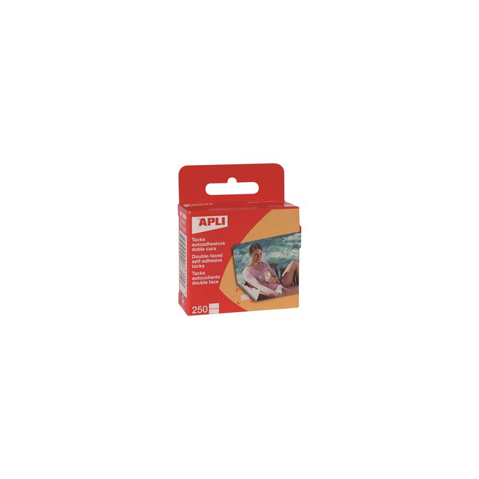 APLI Pastilles photo adhésives double face, 10 x 16 mm