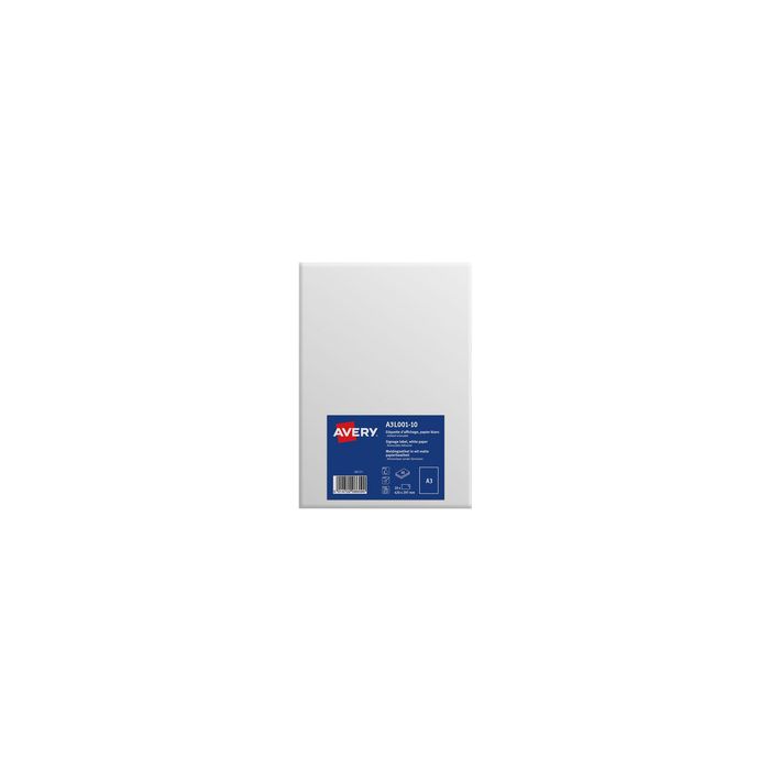 AVERY Etiquette d'affichage, enlevable, 420 x 297 mm, blanc
