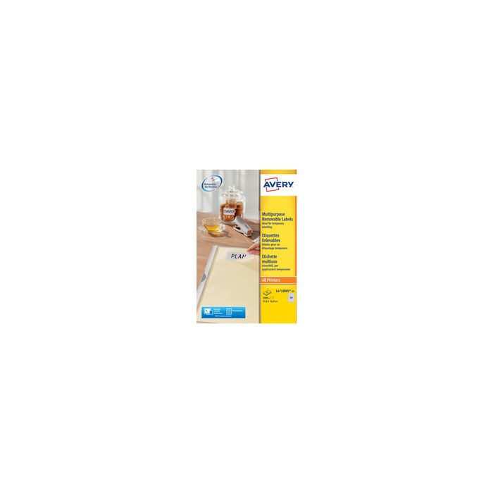 AVERY Etiquette multi-usage, enlevable, 63,5 x 29,6 mm
