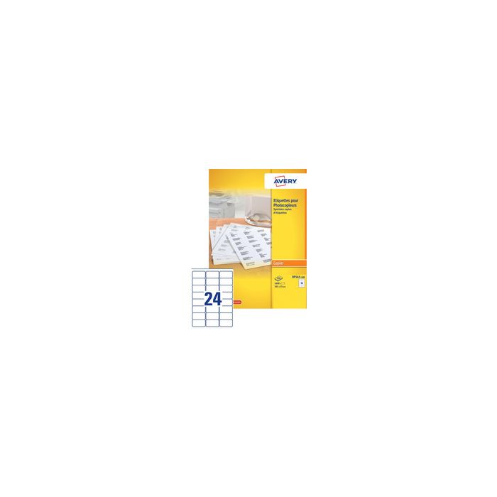 AVERY Etiquette pour photocopieur, 105 x 58 mm, blanc