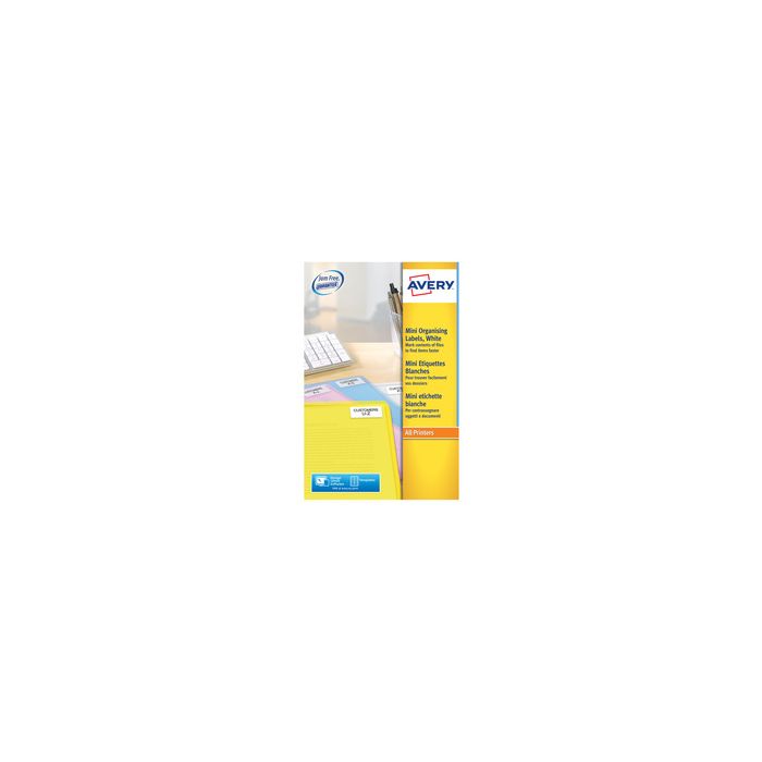 AVERY Mini étiquette d'adresse laser, 46 x 11,1 mm, blanc