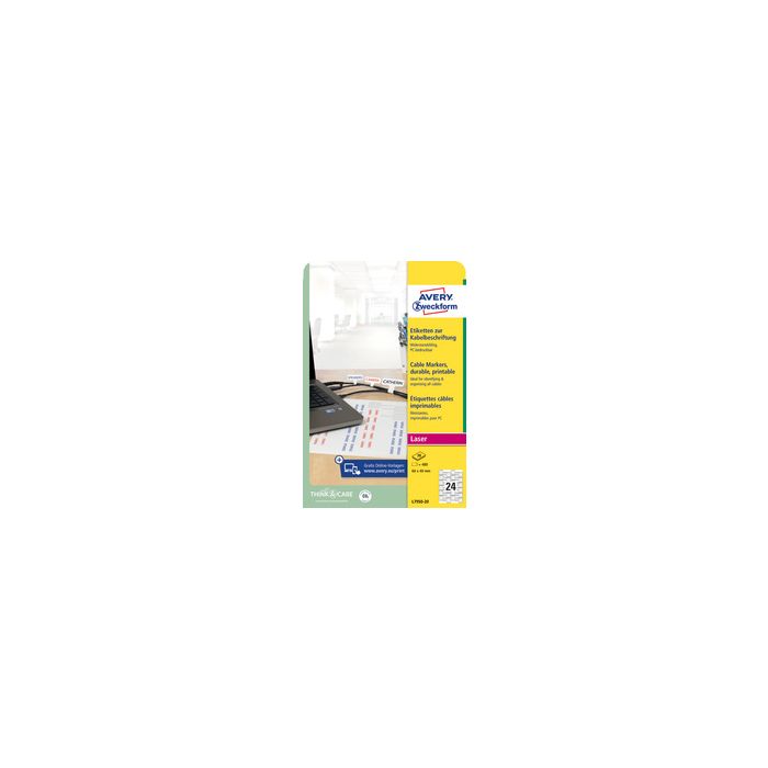 AVERY Zweckform Etiquettes pour câbles, 60 x 40 mm, blanc