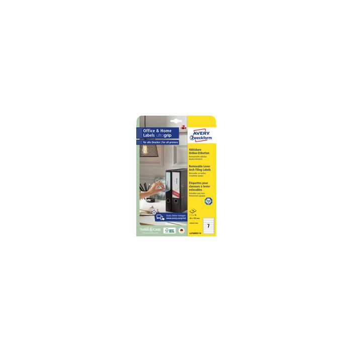 AVERY Zweckform Etiquettes pour dos de classeur, 38 x 192 mm