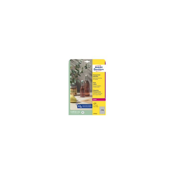 AVERY Zweckform Etiquettes transparentes, 60 mm, rond