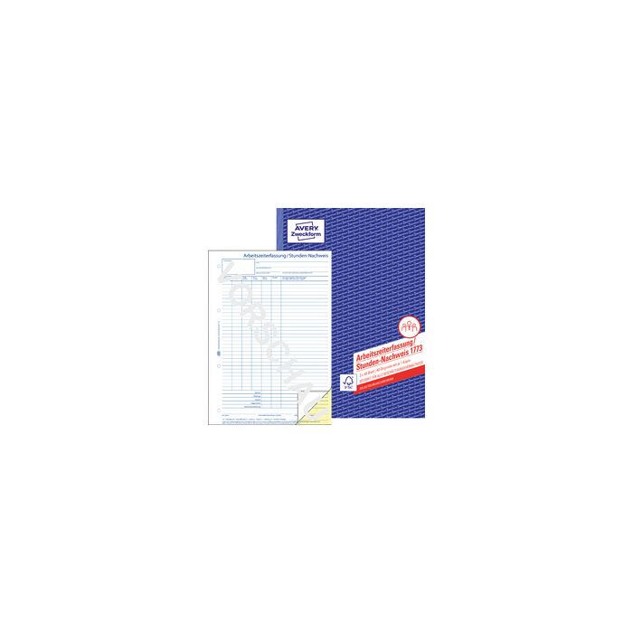 AVERY Zweckform Formularbuch "Stunden-Nachweis", SD, A4