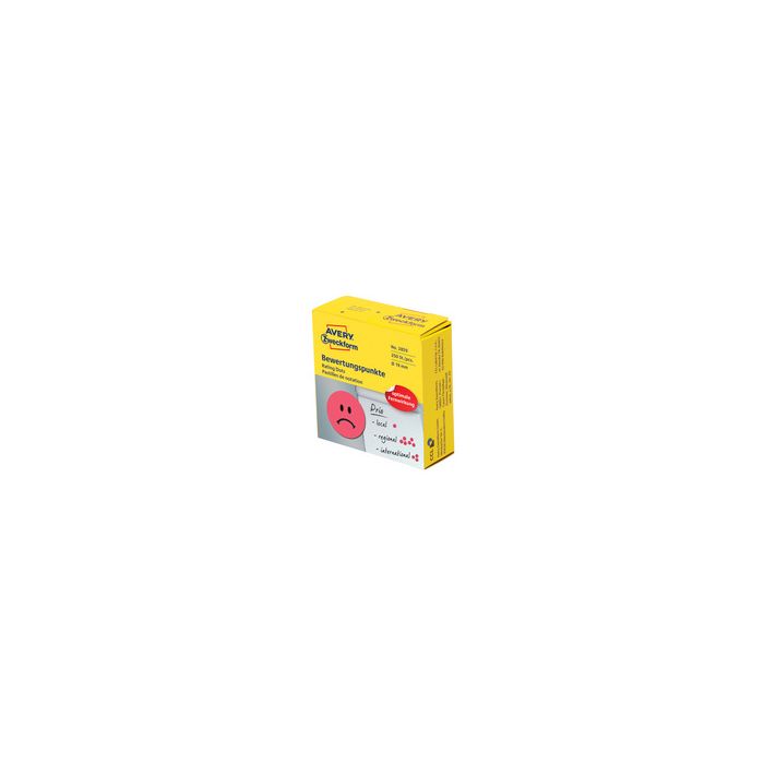 AVERY Zweckform Pastille de couleur, visage négatif, rouge