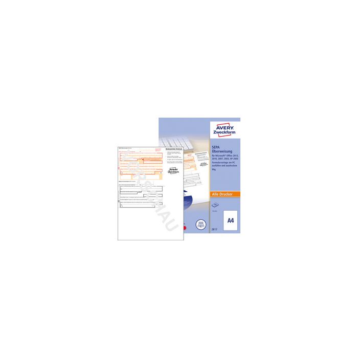 AVERY Zweckform Vordruck "Sepa-Standardüberweisung", DIN A4