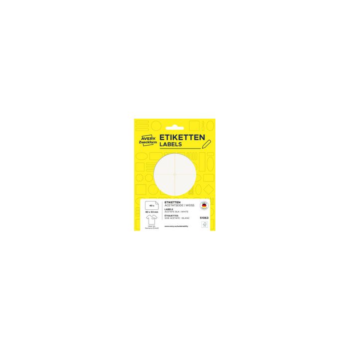 AVERY Zweckform Étiquette de nom, 76x19 mm, enlevable, blanc