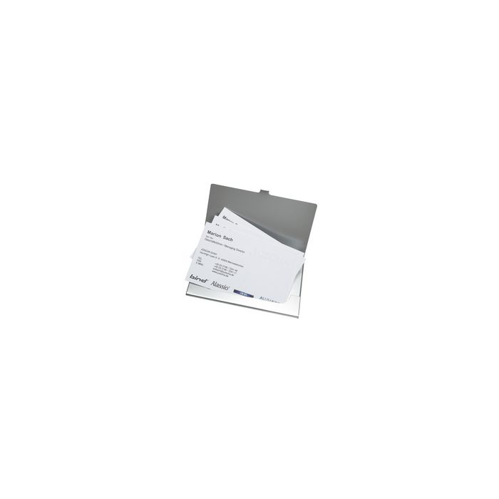 Alassio Etui pour cartes de visite, en aluminium, argent mat