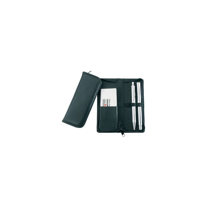 Alassio Etui pour stylos, pour 3 stylos, noir, en cuir