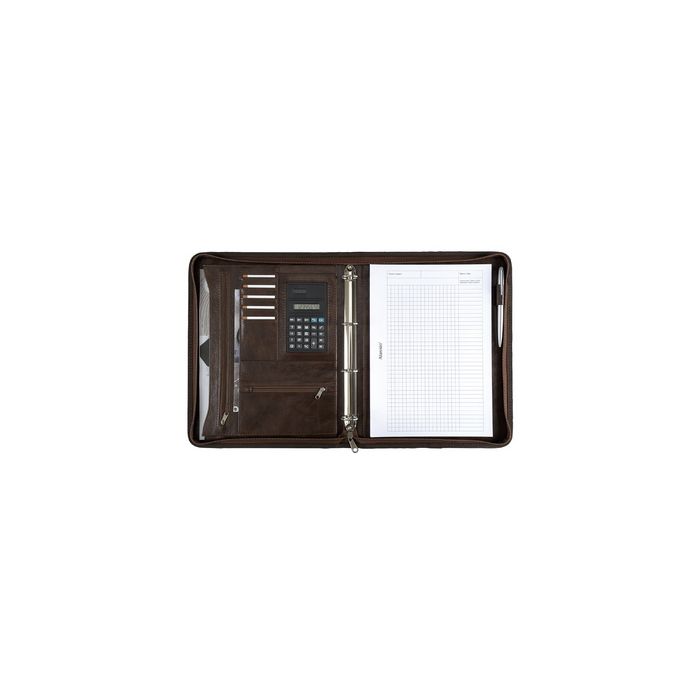 Alassio Serviette classeur "MASSA", A4, similicuir, marron