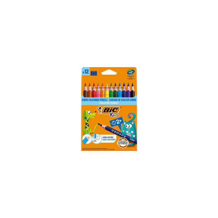 BIC KIDS Crayons de couleur triangulaires Evolution Triangle
