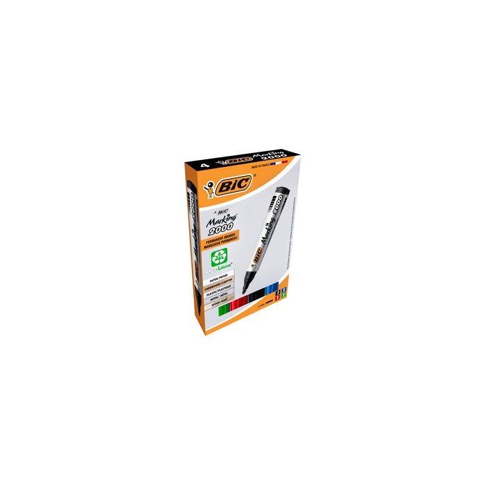 BIC Marqueur permanent 2000 Ecolutions, pointe ogive, étui