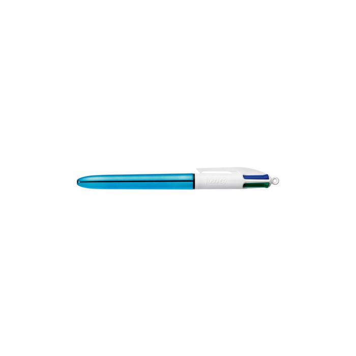 BIC Stylo à bille 4 Colours Shine, 0,32 mm, bleu