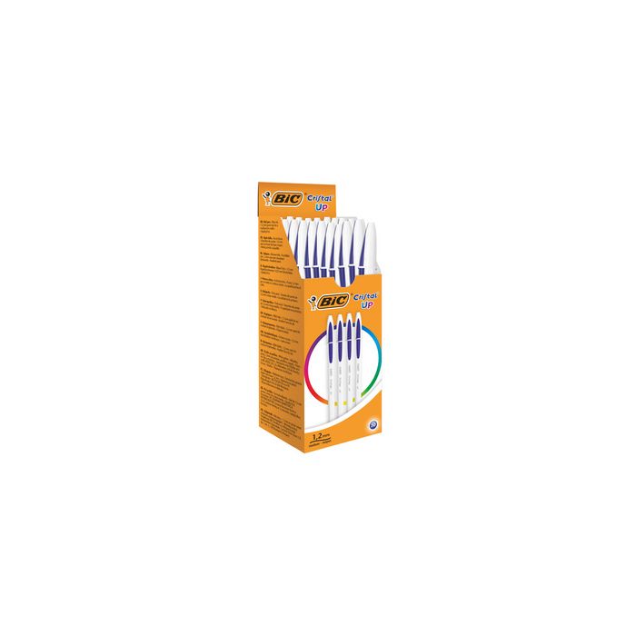 BIC Stylo à bille Cristal Up, 20 pièces, bleu