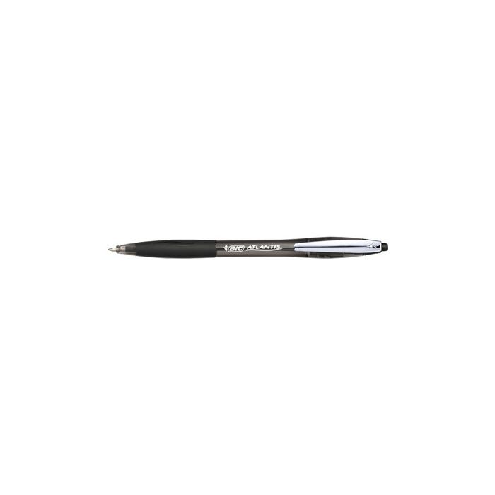 BIC Stylo à bille rétractable Atlantis Soft, noir