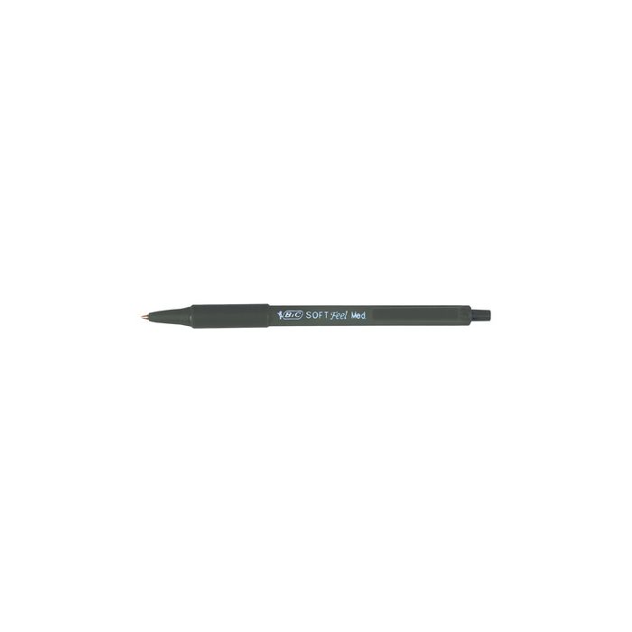 BIC Stylo à bille rétractable Soft Feel Clic grip, noir