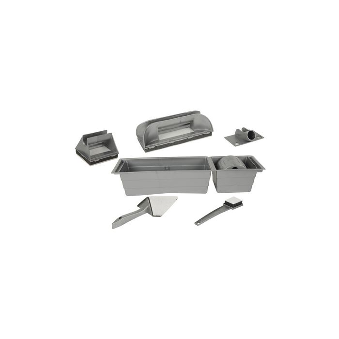 BRÜDER MANNESMANN Kit de peintre, 9 pièces, gris