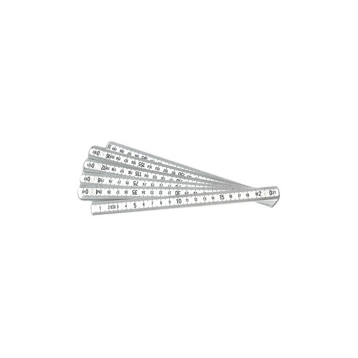 BRÜDER MANNESMANN Mètre pliant en PVC, 2,0 m, blanc