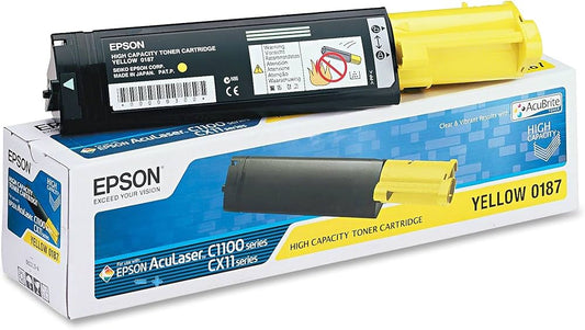 Cartouche Laser de Marque Epson C13S050187 Yellow (Grande Capacité) (4000 pages)