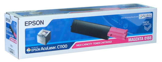 Cartouche Laser de Marque Epson C13S050188 Magenta (Rouge) (Grande Capacité) (4000 pages)