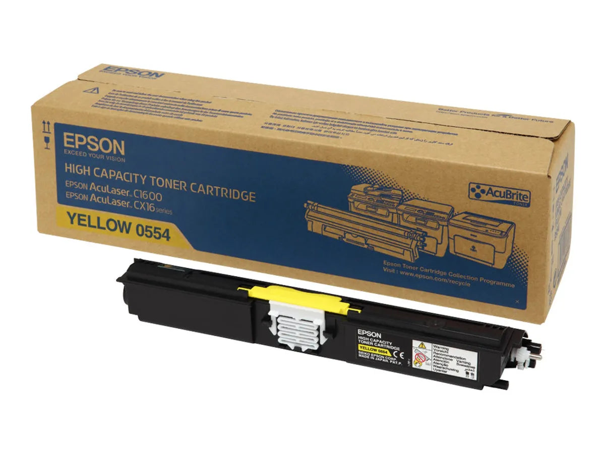 Cartouche Laser de Marque Epson C13S050554 Jaune Haute capacité (2700 pages)