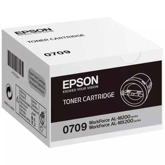 Cartouche Laser de Marque Epson C13S050709 BLACK (2500 pages) Capacité Standard - 2500 copies